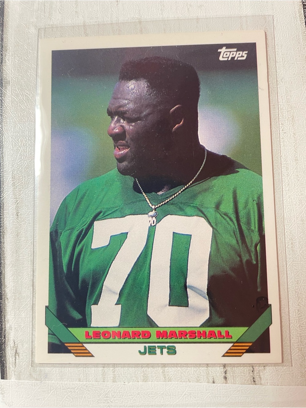 1993 Topps Leonard Marshall #466 New York Jets Football Card